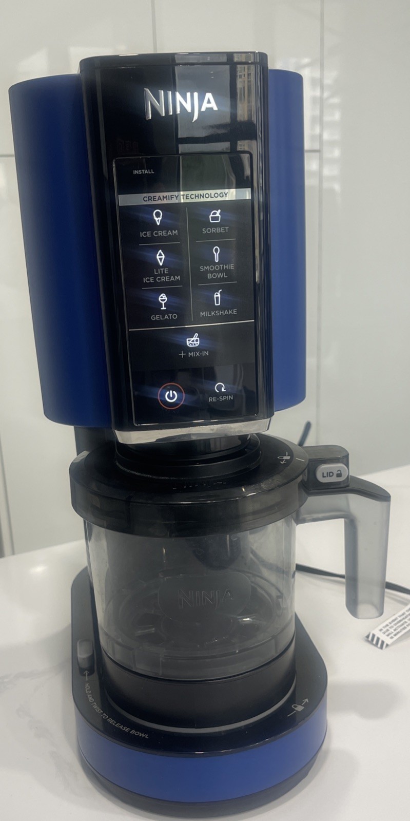 NINJA Creami Blue Ice Cream Sorbet Milkshake Smoothie Maker with 1 Pint