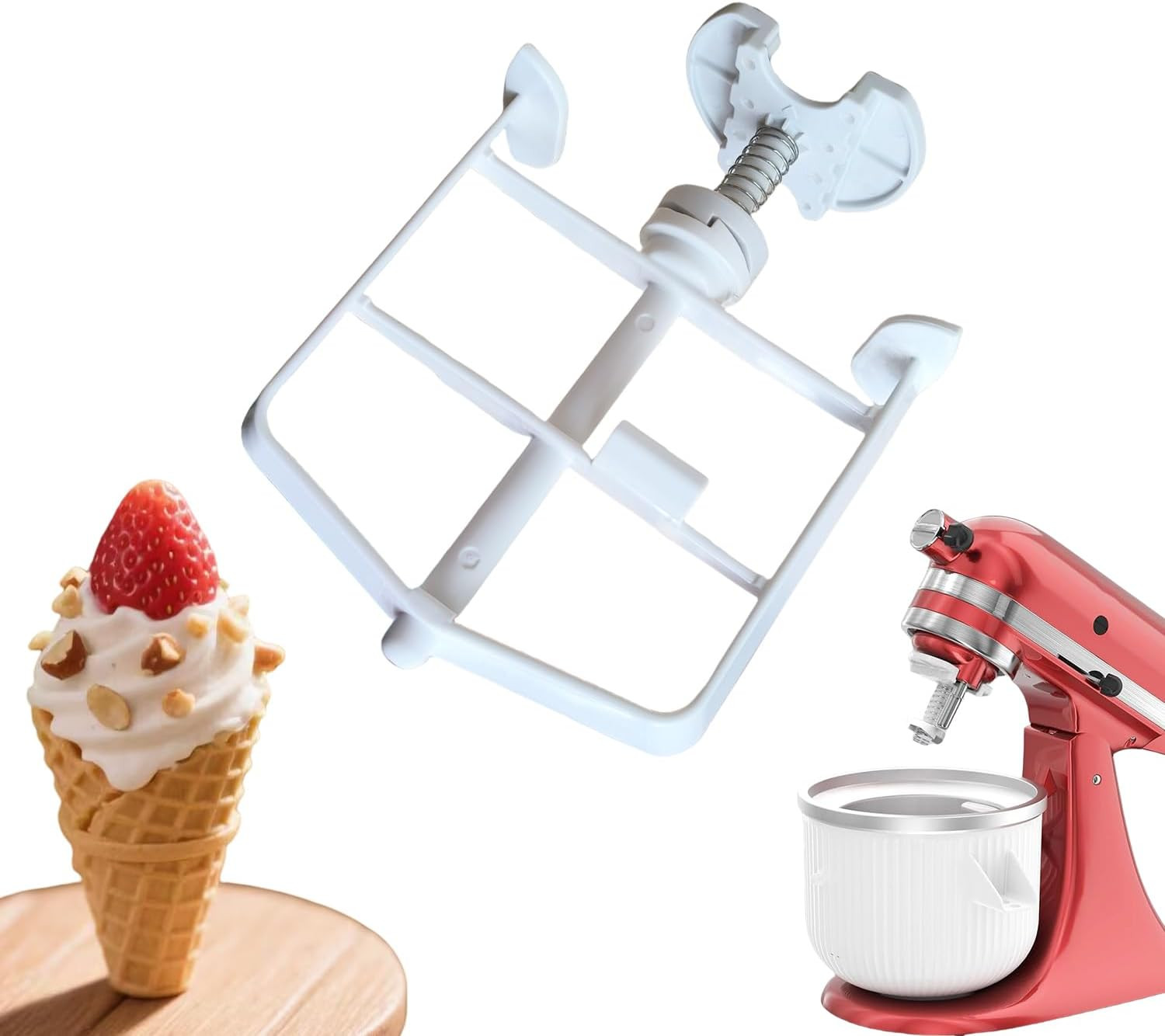 Ice Cream Maker Parts for Kitchen Aid, Ice Cream Drive Attachment for Kitchen Ai