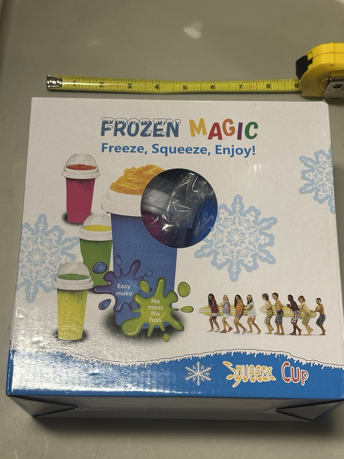 2 Pack Frozen Slushy Maker Cups, Magic Squeeze Cups NIB Unused