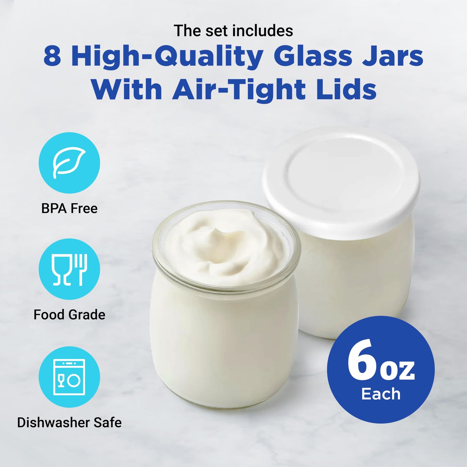Ultimate Probiotic Yogurt Maker with With Eight Jars (6oz), Stainless Steel