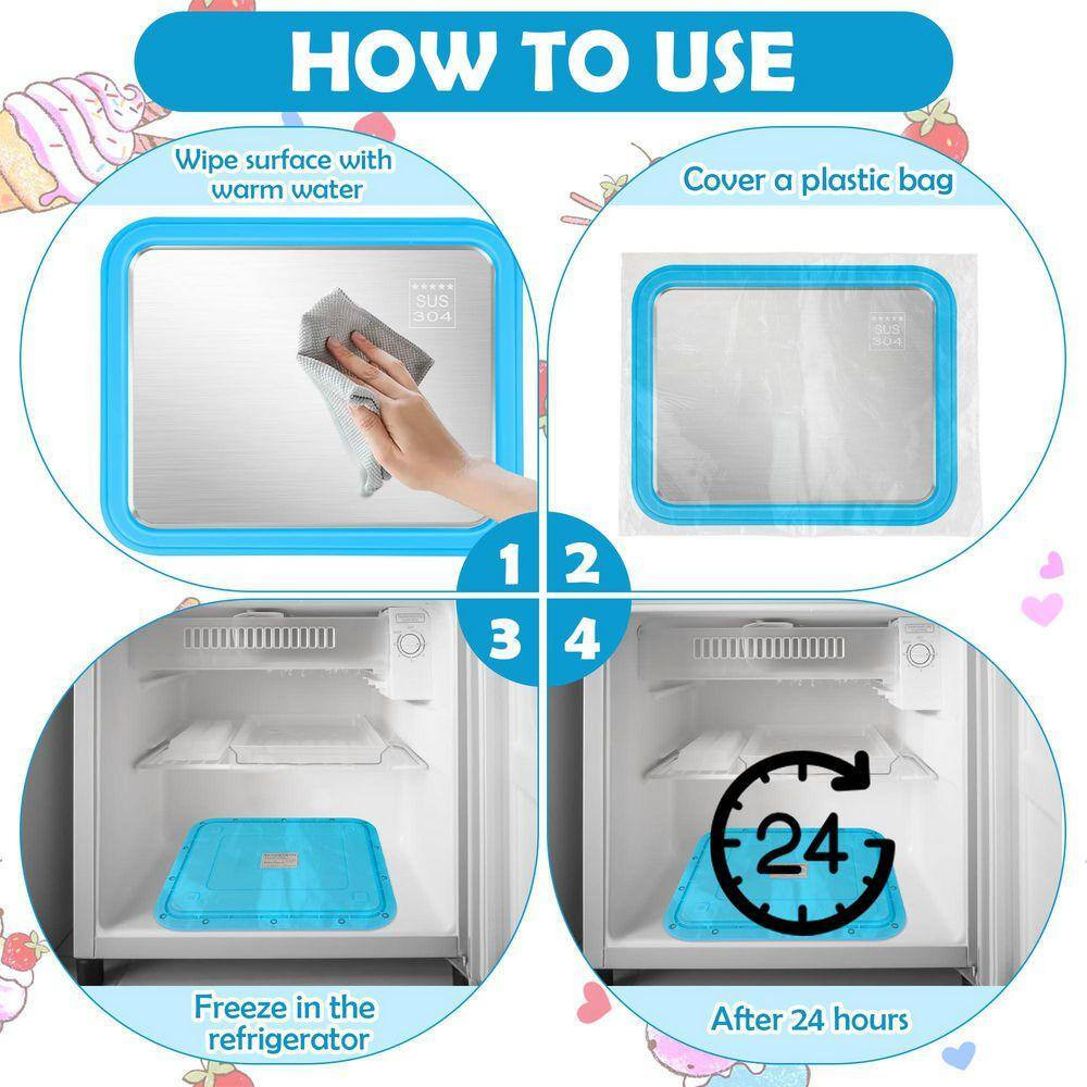 Instant Ice Cream Maker Set with 2 Shovels, Food Grade Rolled Ice Cream Machine