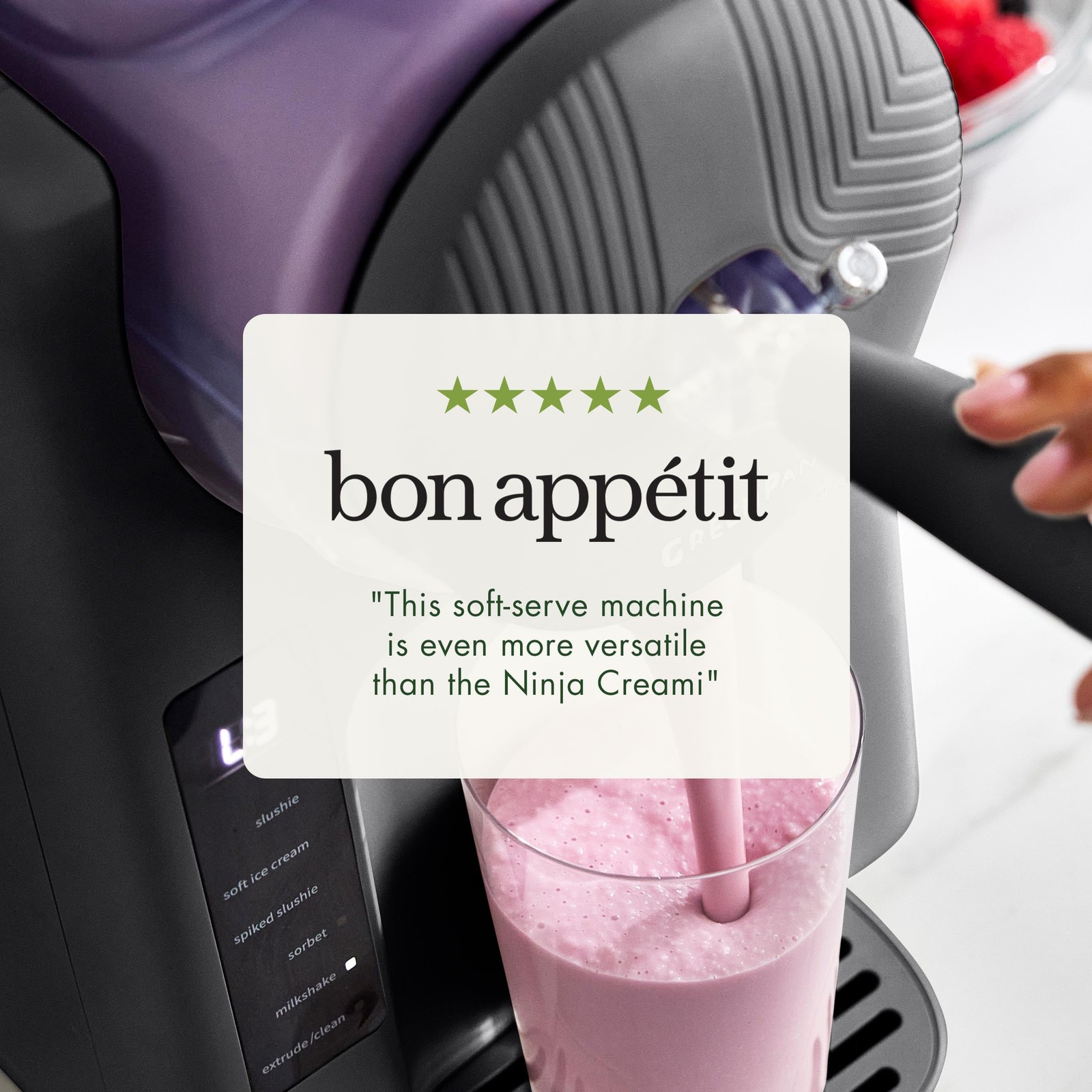 GreenPan Frost Ice Cream Maker Slushie Machine Soft Serve Sorbet Margaritas