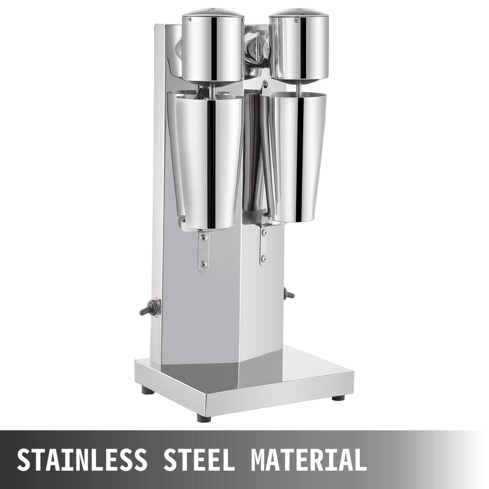180W Stainless Steel Electric Milkshake Maker 2 Speed Mixing Head Rotates 360°