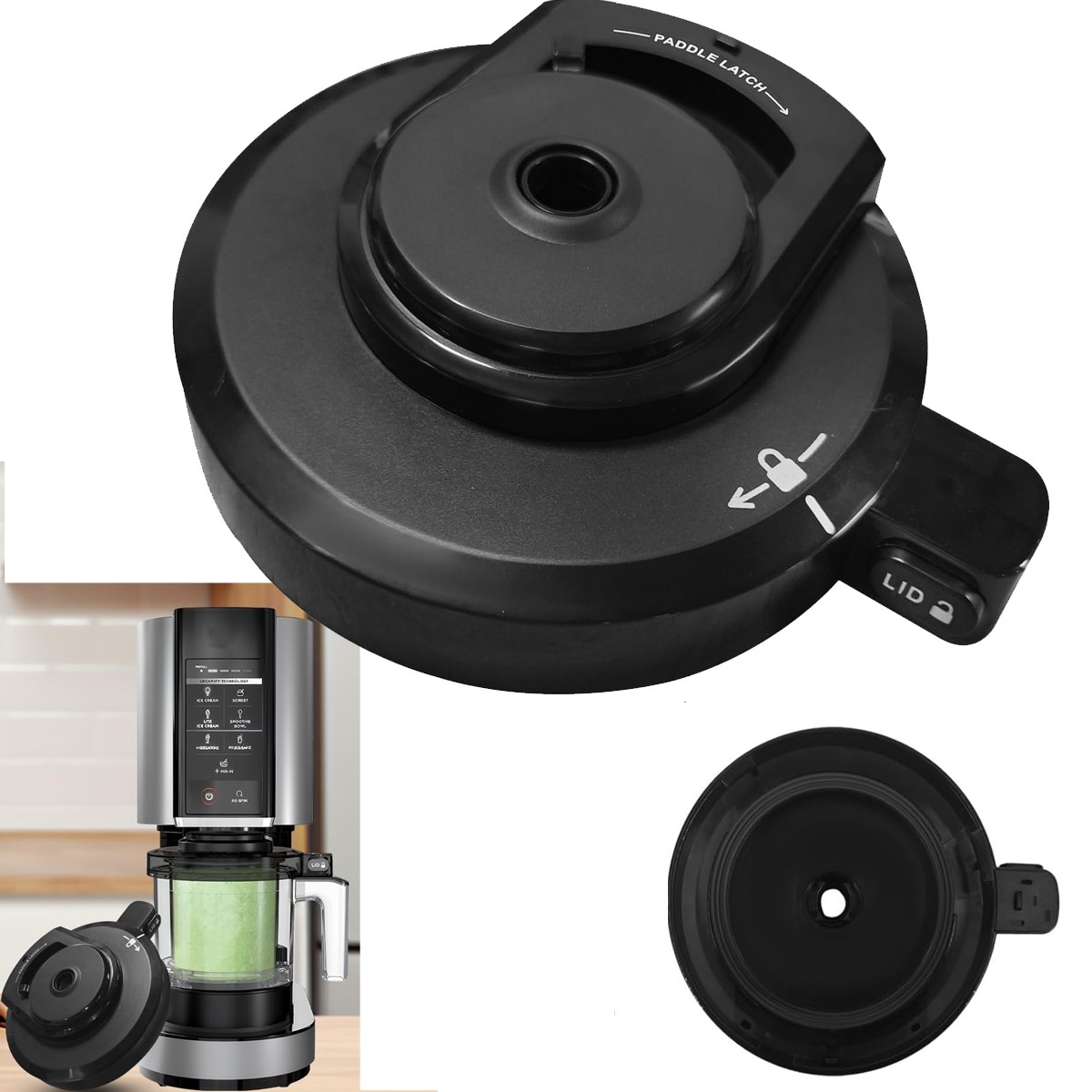 Outer Bowl Lid Replacement for The Ninja Nc301 Model Ice Cream Maker (No Paddle)