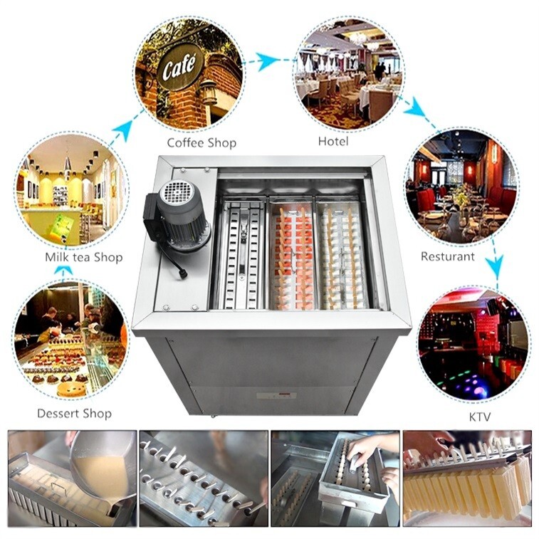 Kolice Commercial 3 Brazilian slim mold ice Popsicle Machine,ice Lolly Machine