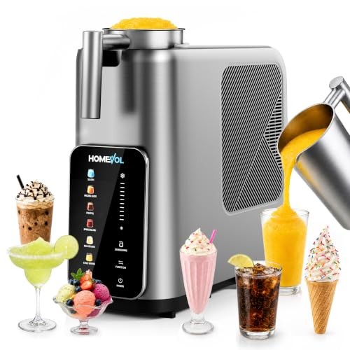 3-in-1 Slushie Machine, Ice Cream Maker & Frozen Drink Maker with 7 Silver