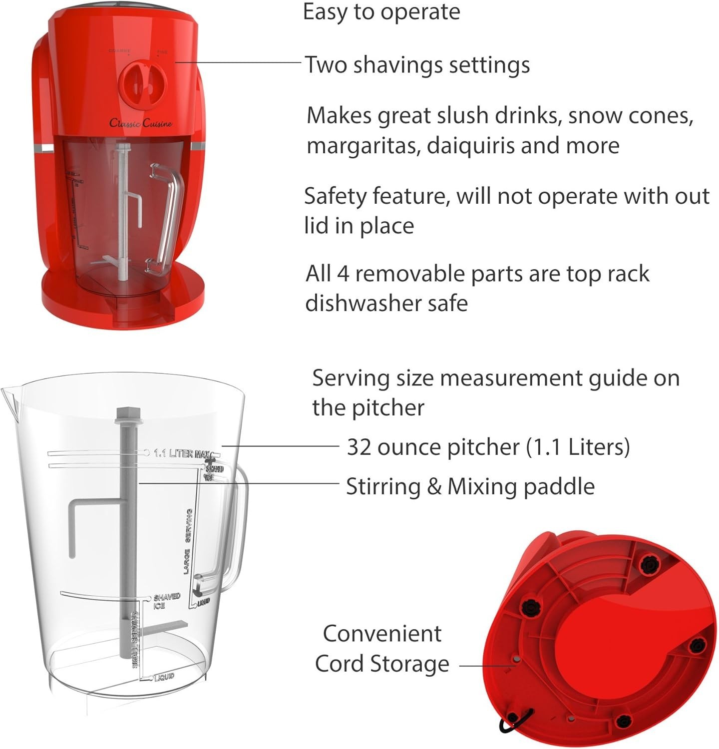 Frozen Drink Maker – Mixer and Ice Crusher Machine for Margaritas, Pina Colad…