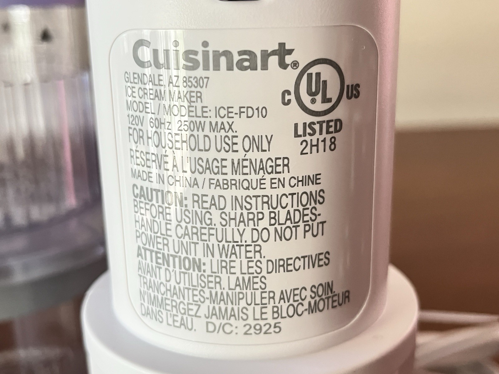Cuisinart FastFreeze 5-in-1 Ice Cream, Sorbet, Milkshakes, Slushies EUC