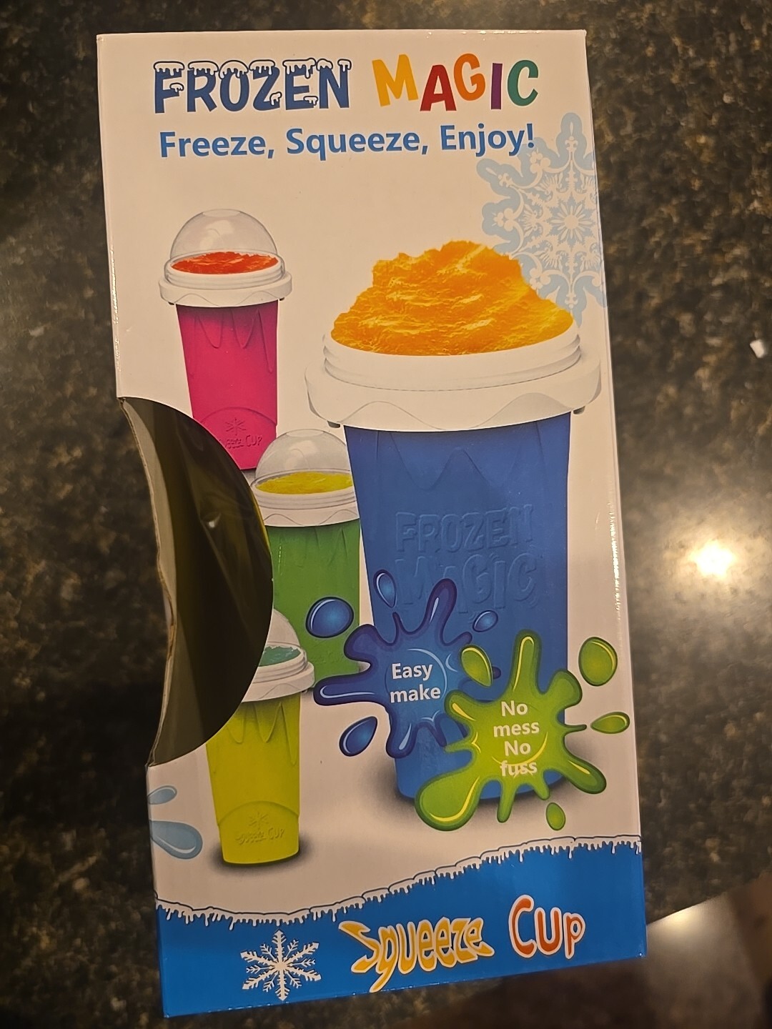 New FROZEN MAGIC Squeeze Cup Green Easy To Make, No Mess, Free Shipping!