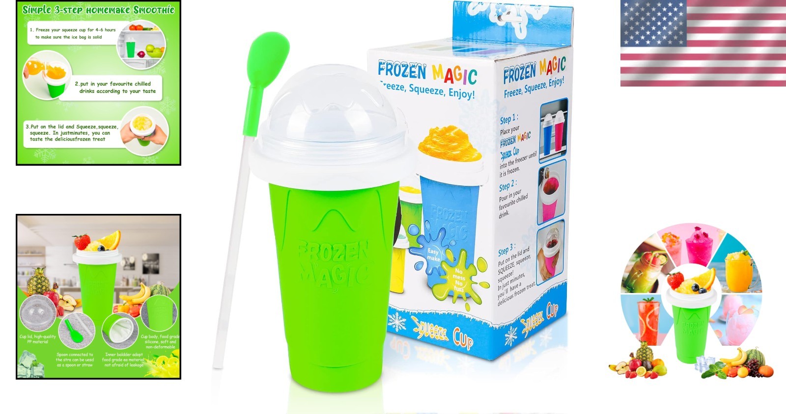 Quick Freeze Magic Slushy Maker Cup – Perfect for Homemade Sorbets & Shakes