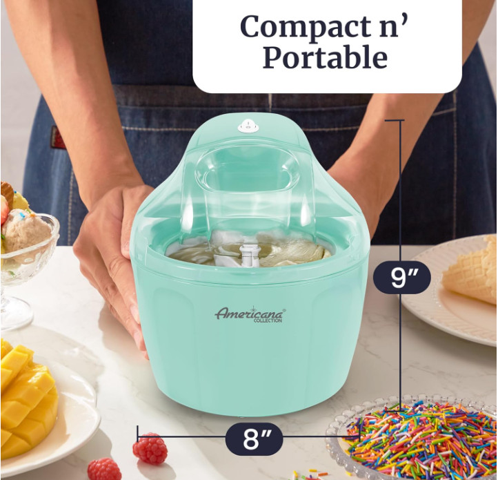 Freezer Bowl Automatic Easy Homemade Electric Ice Cream Maker Ingredient Chute