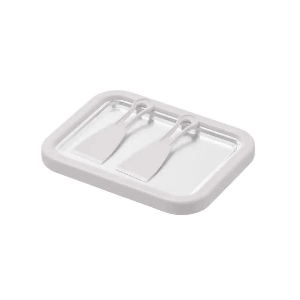 Ice Cream Maker Pan with 2 Scrapers Ice Cream Maker Plate Multifunctional Cold S