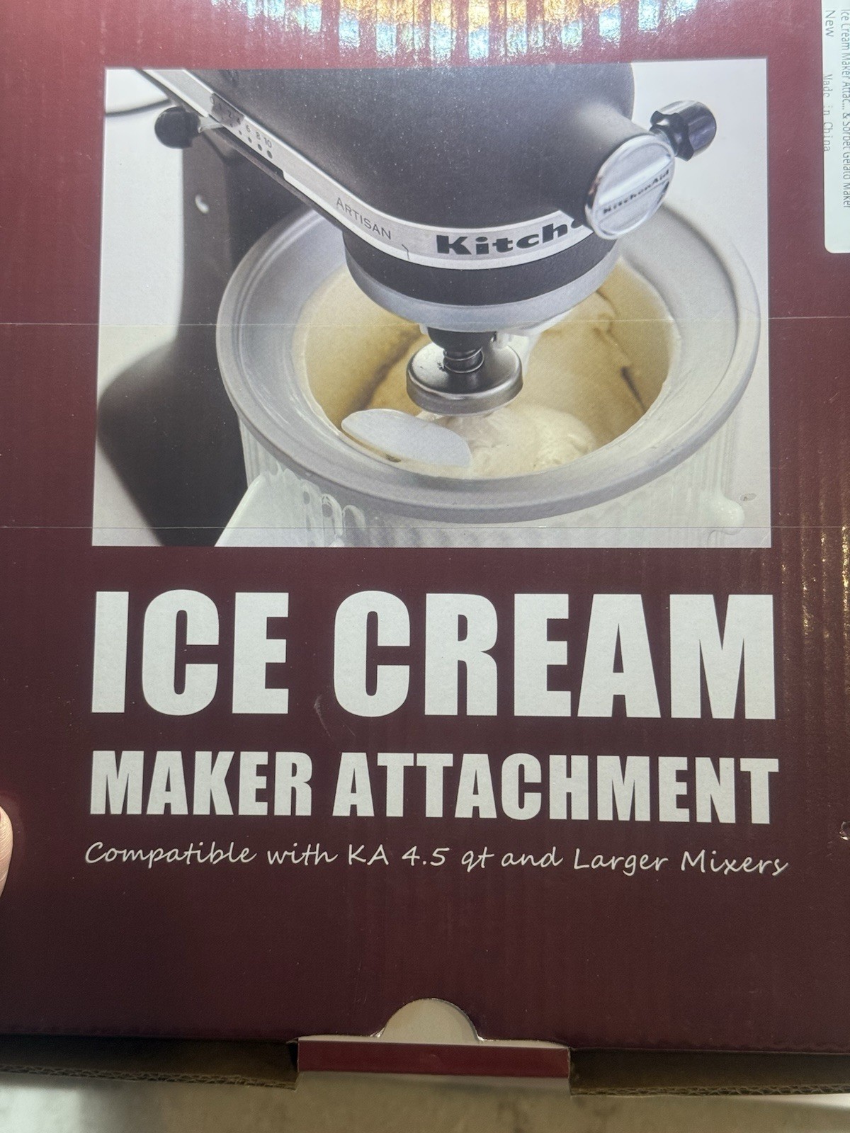 KitchenAid mixer Ice Cream Maker Attachment Compatible with KA 4.5 & larger READ