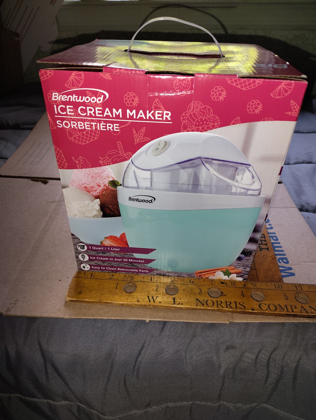Brentwood Ice Cream Maker 1 Quart TS-1410BL – NIB