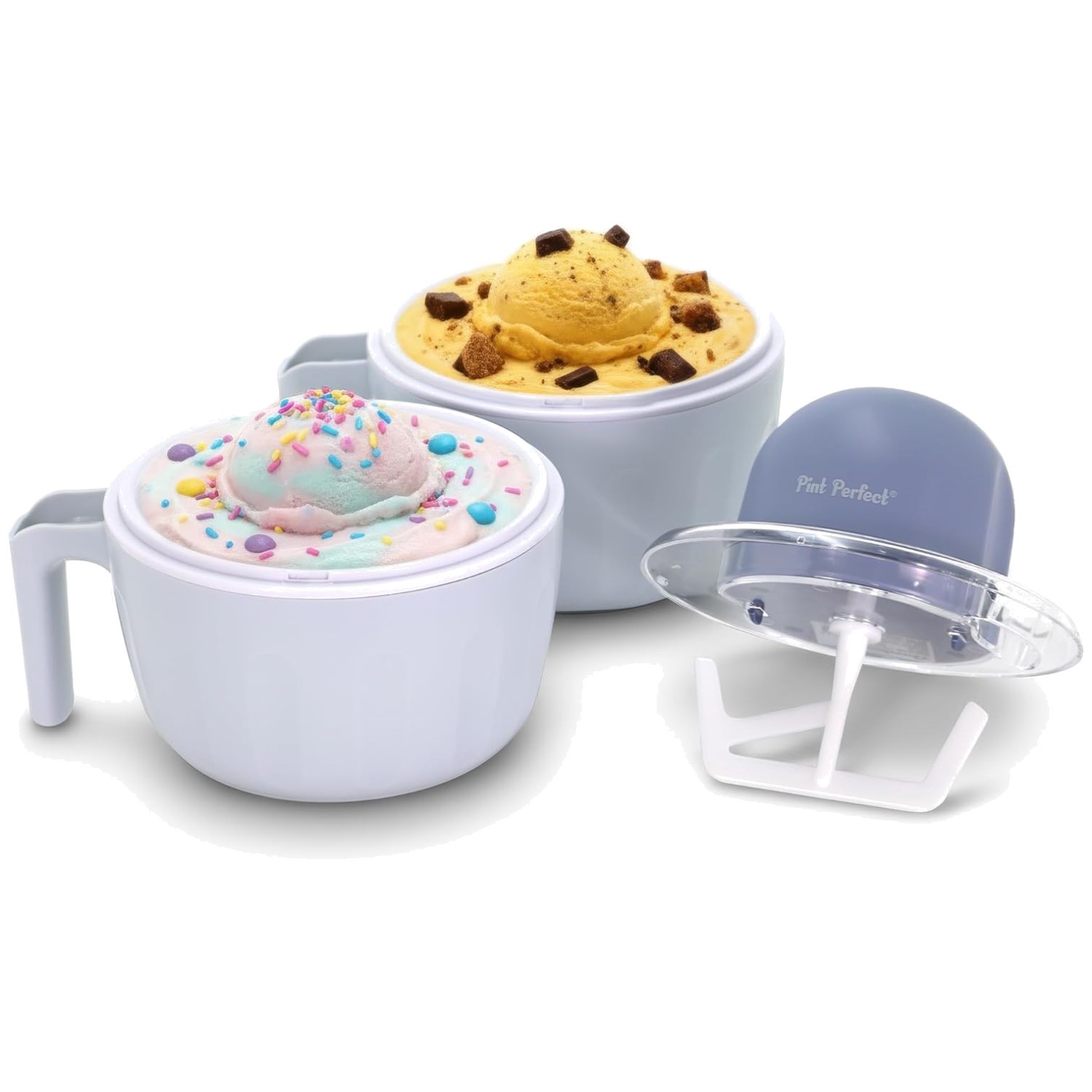Elite Pint Perfect Ice Cream Maker with 2 Freezing Mugs