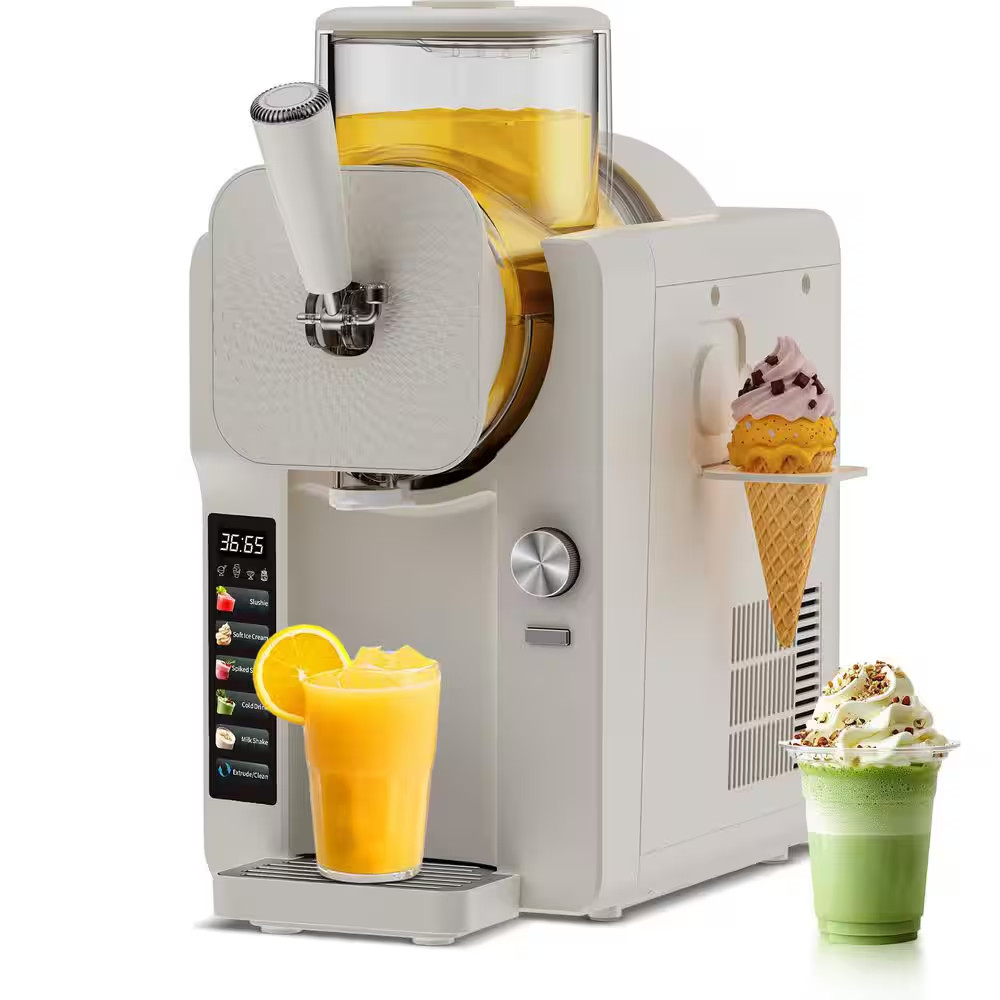 Ice Cream Maker 2 Qt Frozen Dessert Machine 7 Programs Milkshake Sorbet White