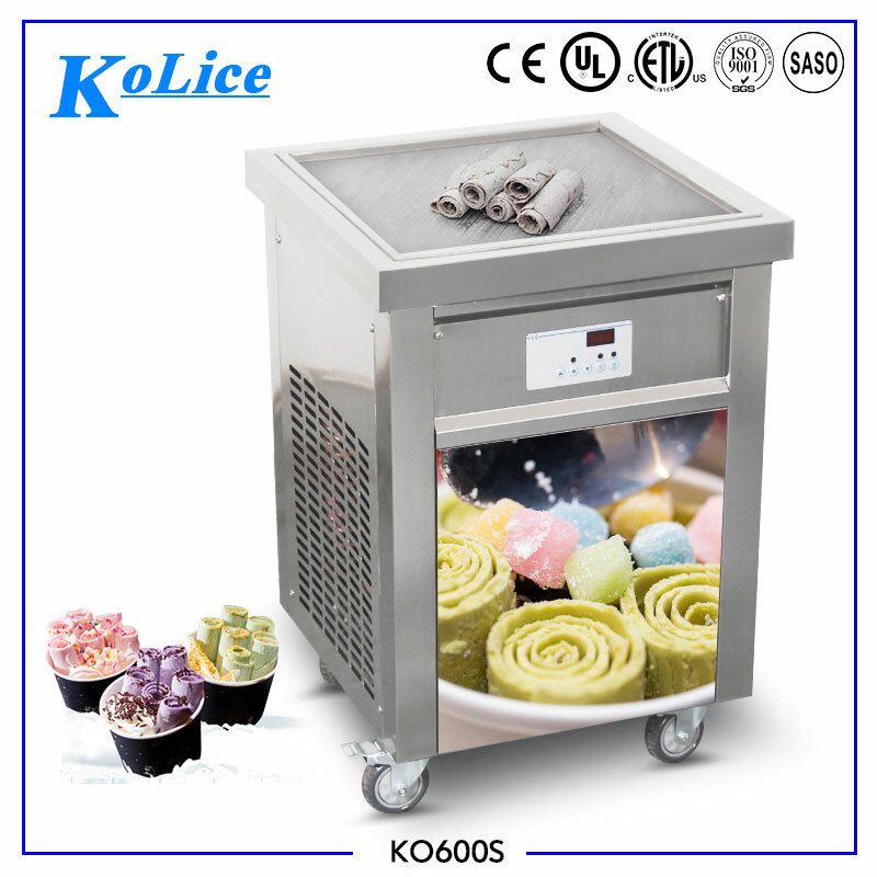 Kolice Commercial ETL 21″X21” Single Square Pan Fry ice Cream roll Machine