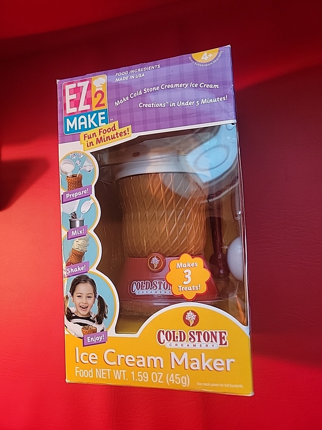 Cold Stone Creamery EZ 2 Make Kids Instant Ice Cream Maker Under 5 Minutes NEW