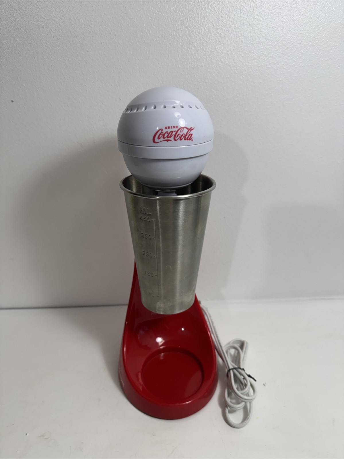 Nostalgia Coca Cola 2 Speed MilkShake Maker Ice Cream Mixer Drink Blender