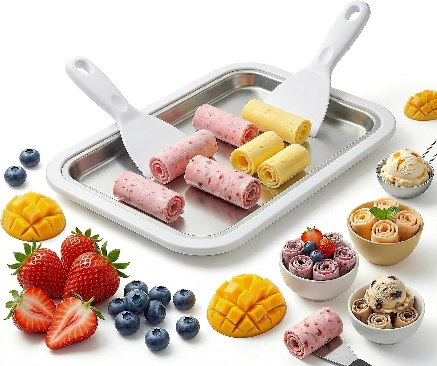Instant Ice Cream Maker, Rolled Ice Cream Maker, Soft Serve Ice Cream Maker – Pe