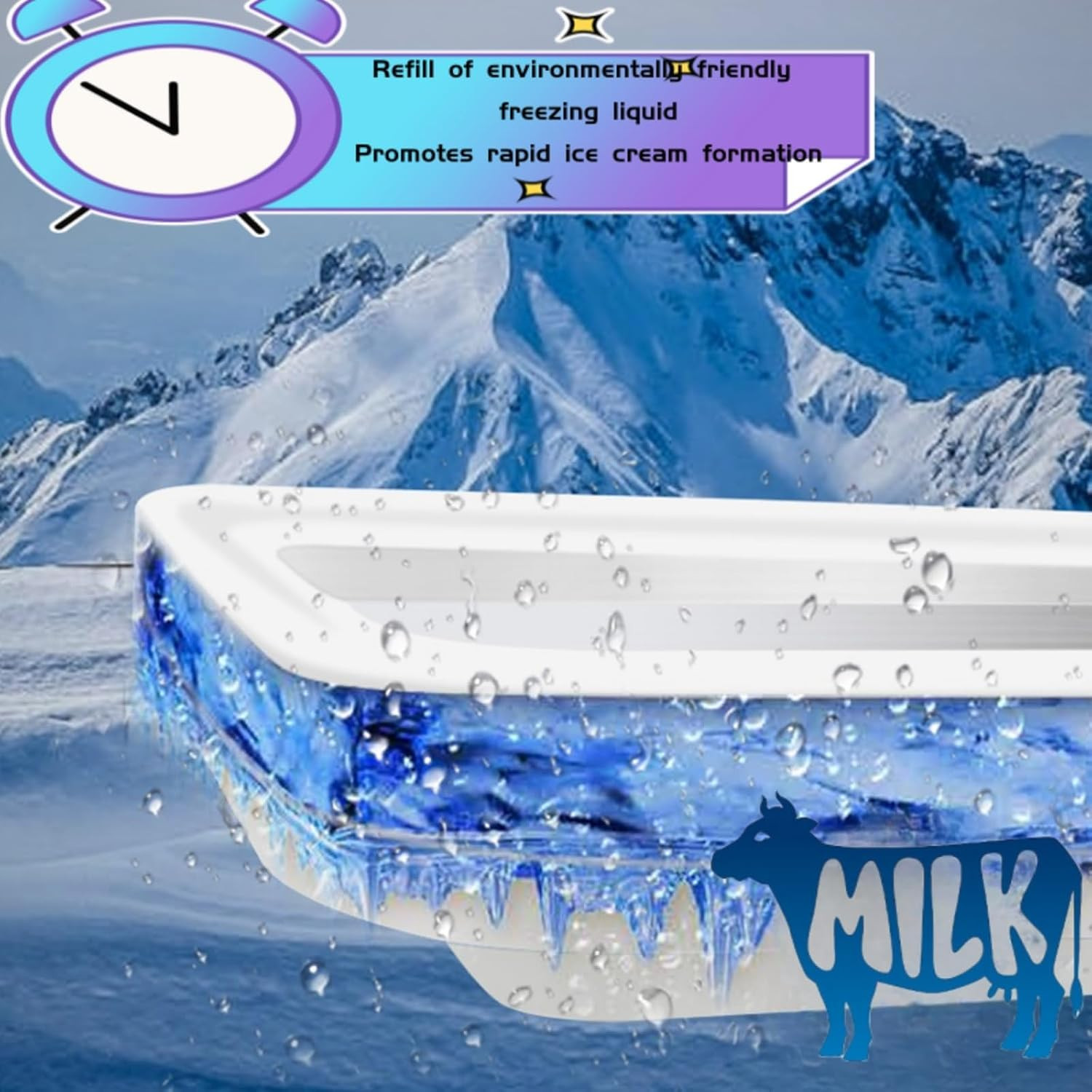Instant Ice Cream Maker,Rolled Ice Cream Maker, Soft Serve Ice Cream Maker,Perfe