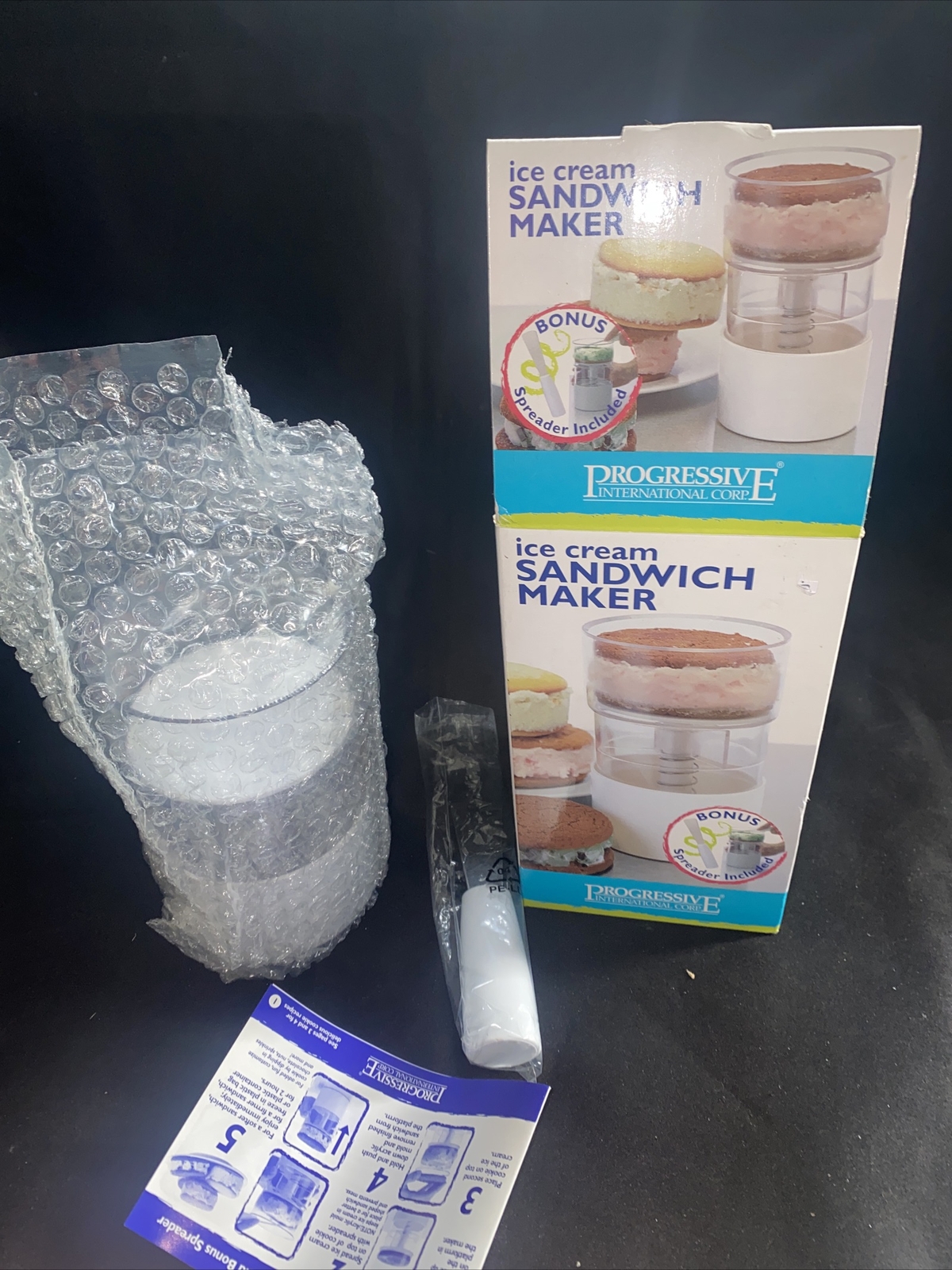 Ice Cream Sandwich Maker by Progressive w/ Bonus Spreader NIB New