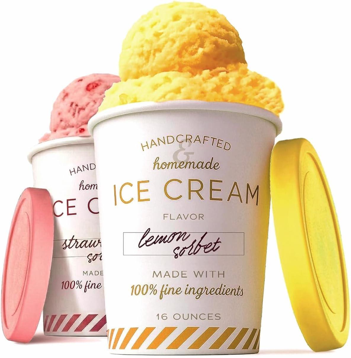 Stylish 16oz Ice Cream Storage Containers – 2-Pack with Airtight Silicone Lids