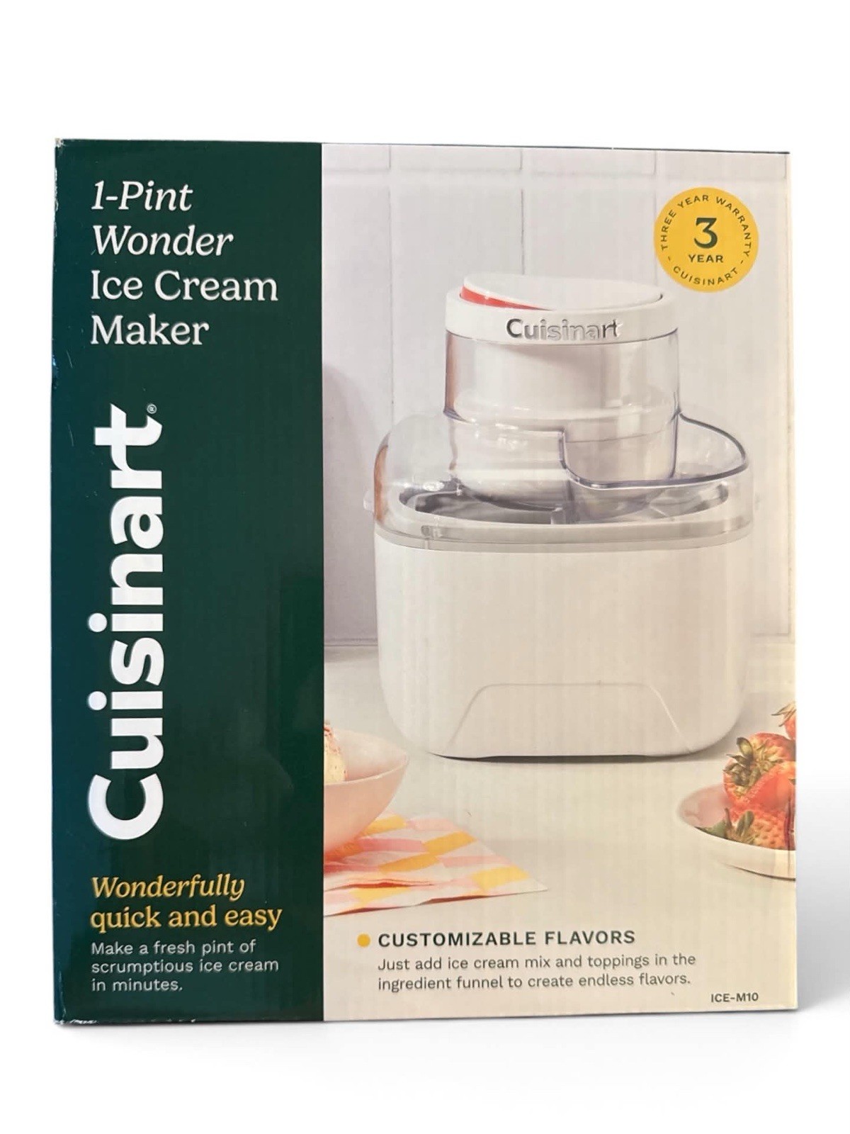 Cuisinart 1-pt Wonder Ice Cream Maker Ice Cream Machine