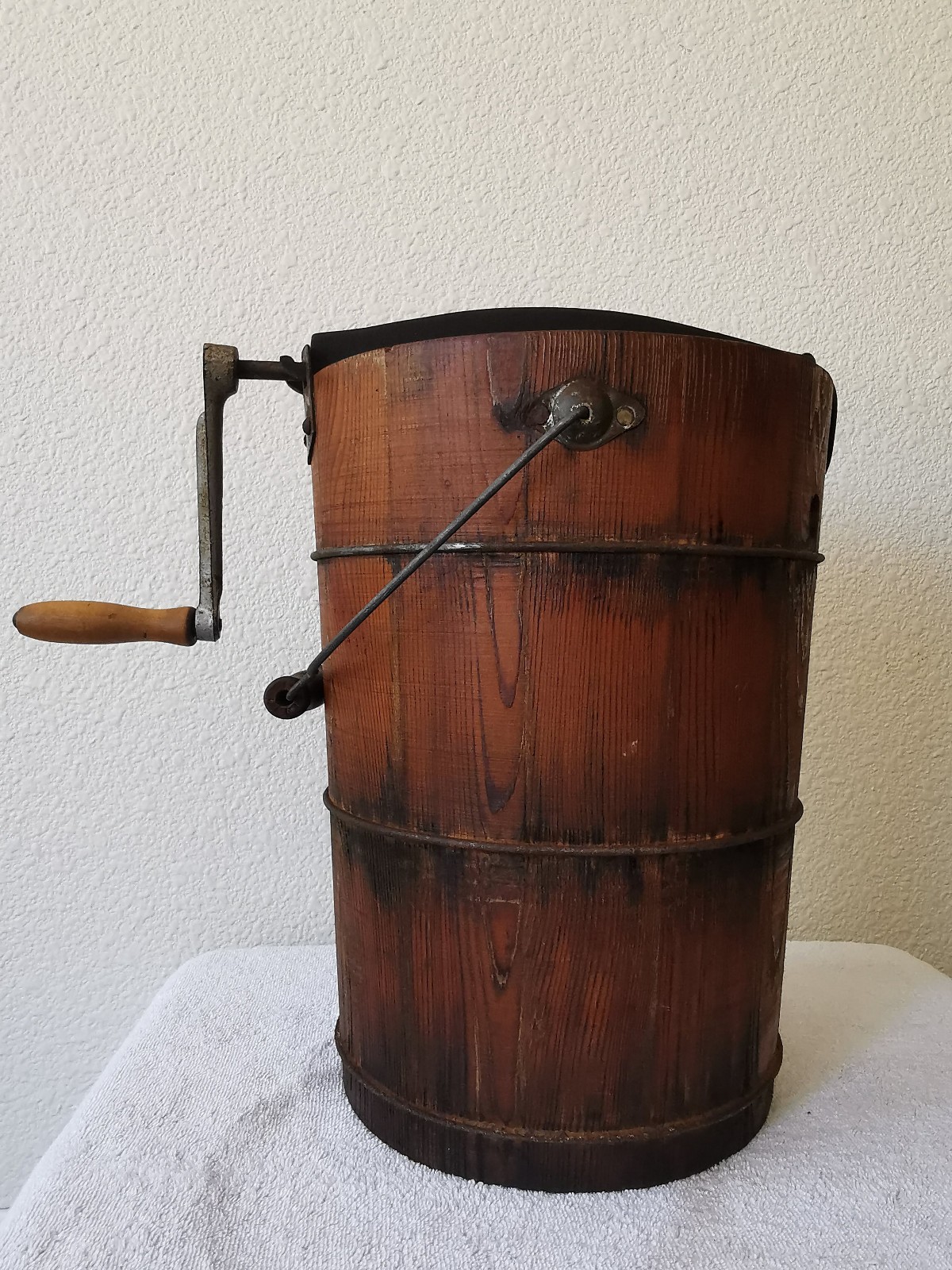 Vintage Mfg Richmond Cedar Works Liberty Sterling Ice Cream Freezer Watch Demo