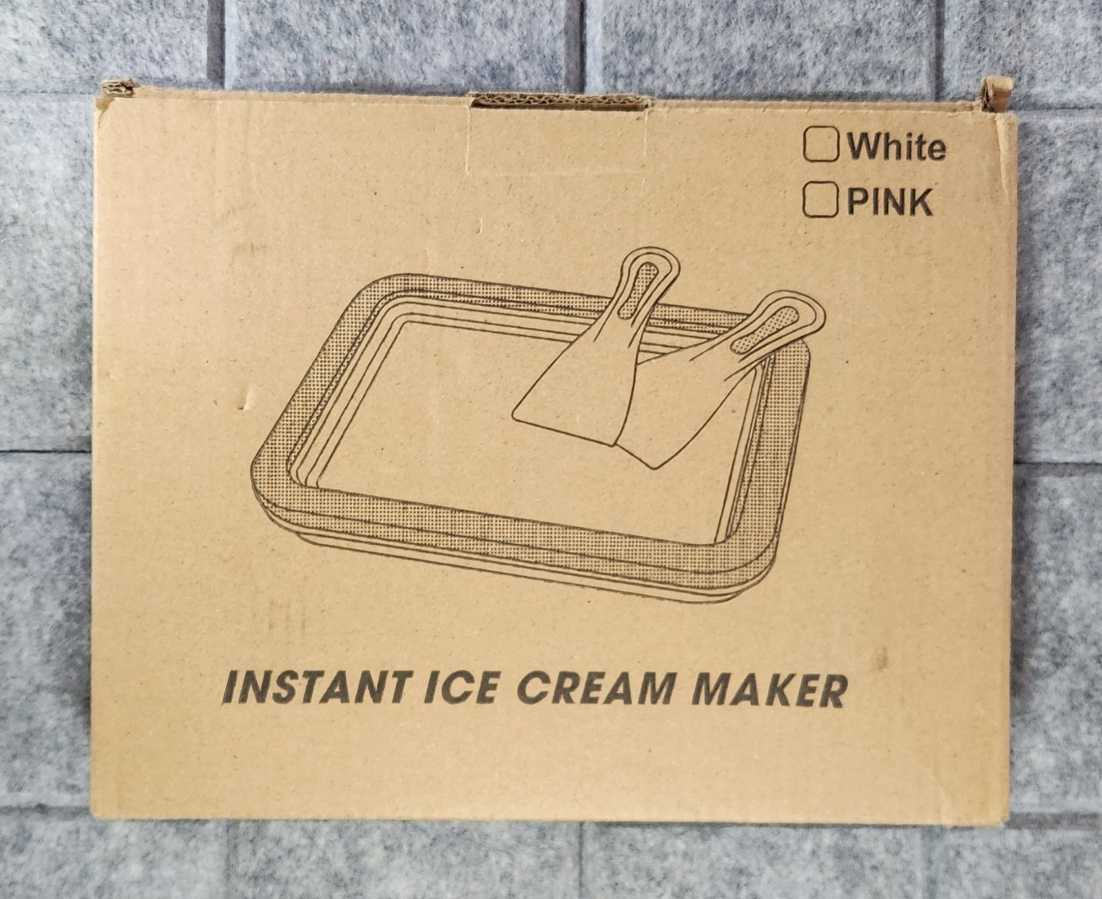 Rolled Ice Cream Maker Kit, At-Home Instant Freeze Plate with 2 Scrapers (white)