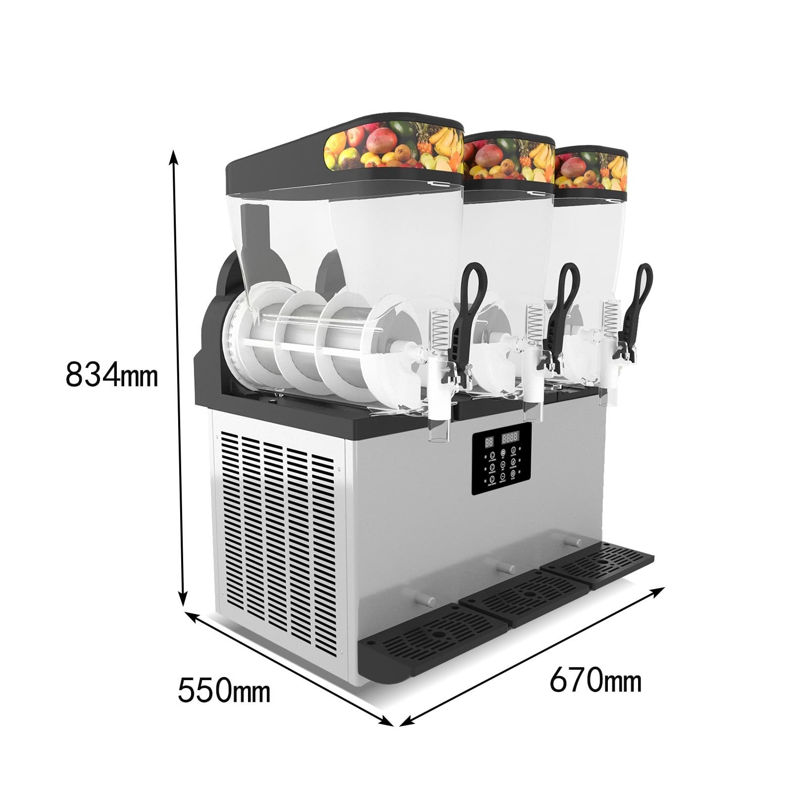 Kolice Commercial 36L (9.51 Gallon) Margarita Slush Machine Slushy Machine 3tank