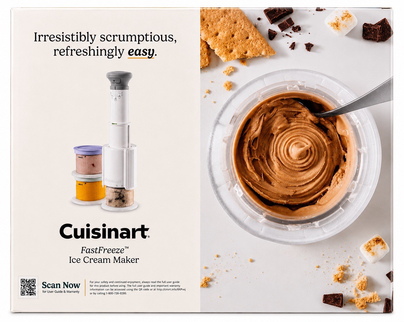 NEW Cuisinart FastFreeze Ice Cream Maker ICE-FD10 Instant Frozen Dessert Maker