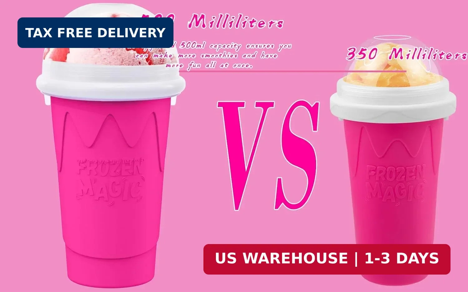 500ML Slushie Maker Cup- DIY Magic Slushy Maker Squeeze Cups, Portable Smoothie