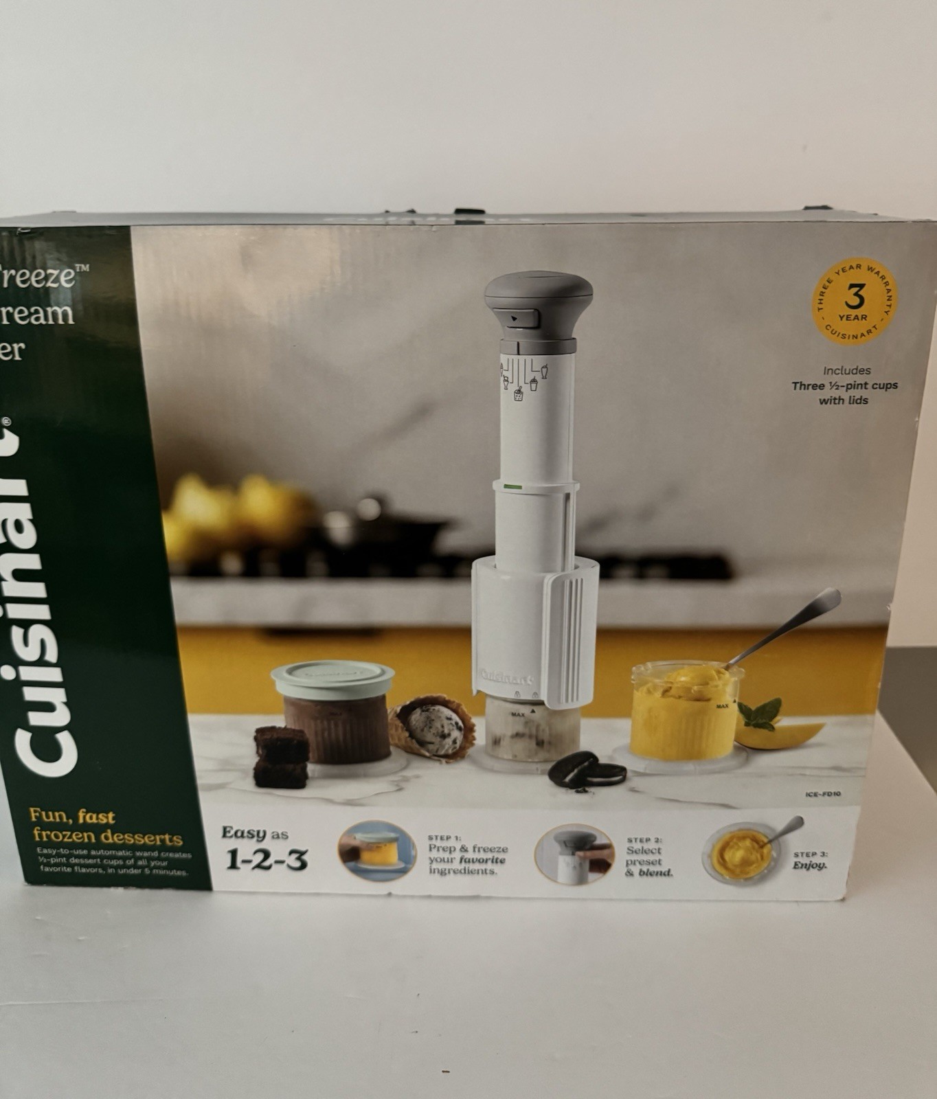 Cuisinart Fast Freeze Ice Cream Maker. New
