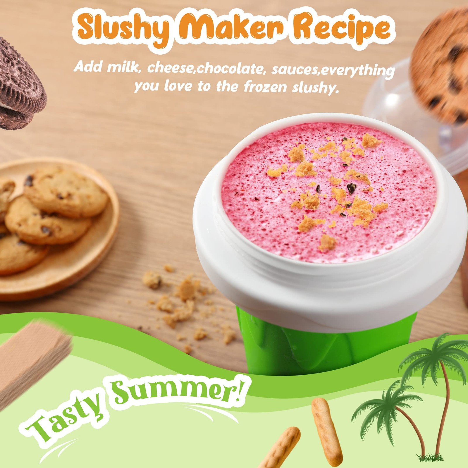 tgosomt Slushie Maker Cup White