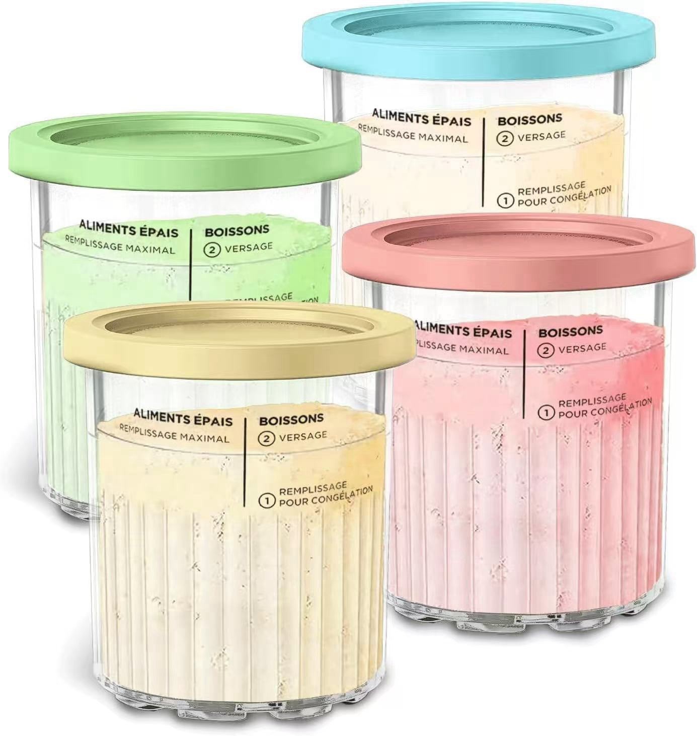 Premium 24 oz. Pint Containers for Ninja Creami Deluxe – 4 Pack | NC500, NC501