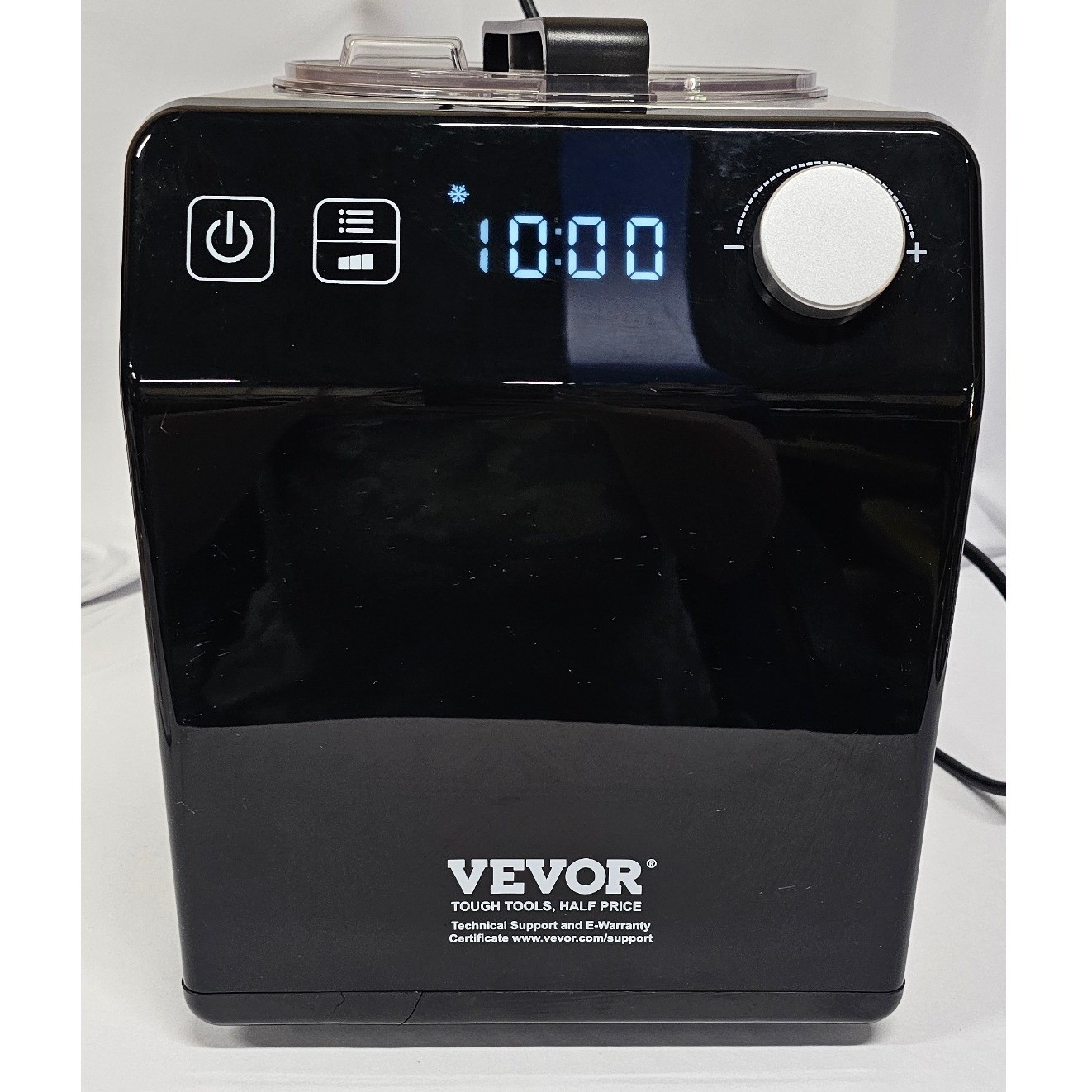 VEVOR Automatic Ice Cream Maker with Compressor 1.5qt Stainless Steel Black