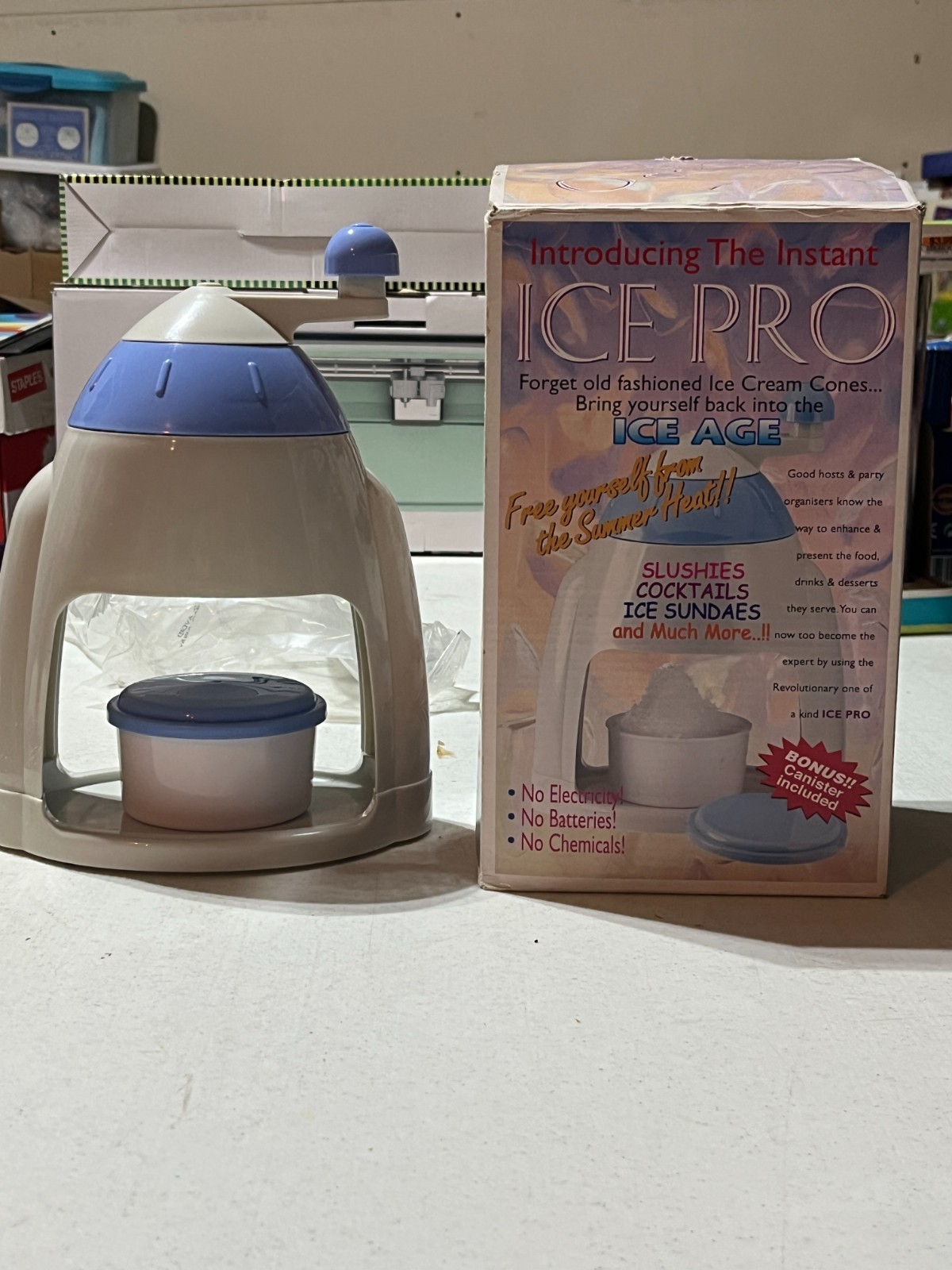 Instant Ice Pro. Great for Slushies, cocktails, and Ice Sundays