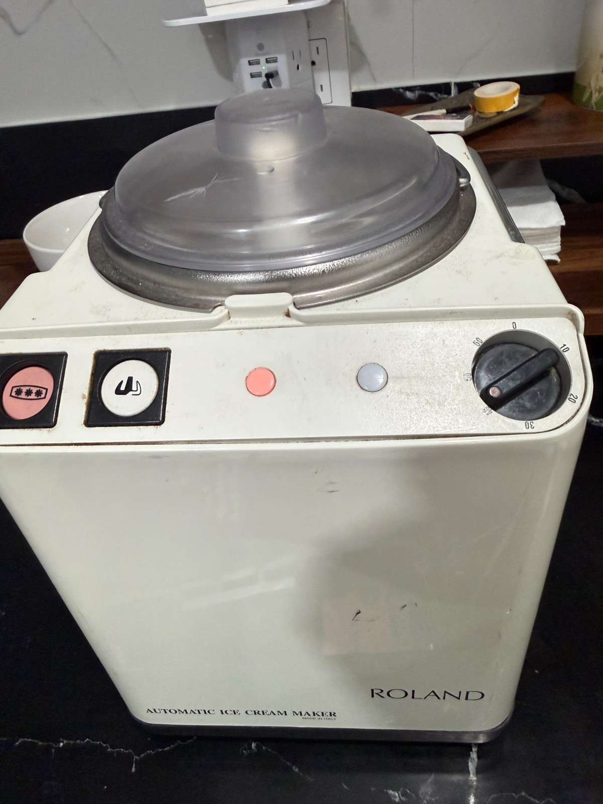 Vintage Roland Ariete 692 Automatic Ice Cream Maker Compressor Made In Italy
