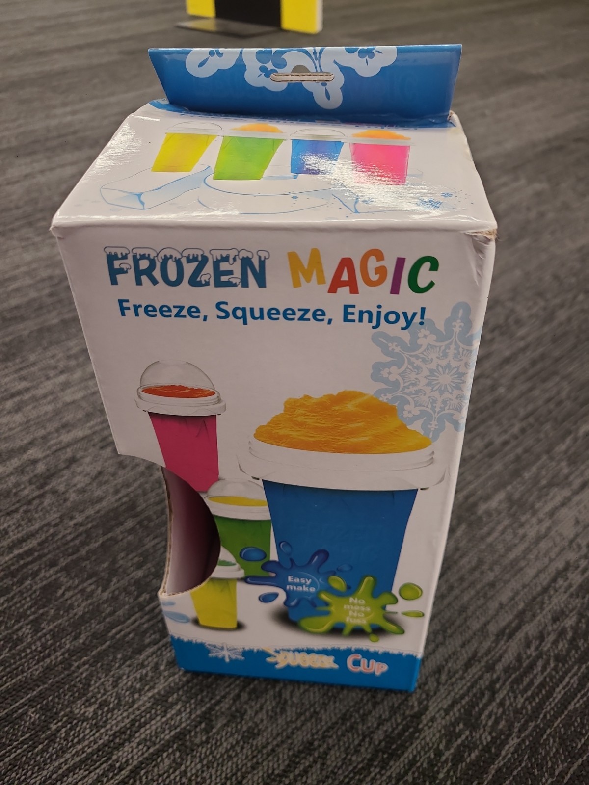 Plastic slushy maker cup, Frozen Magic Squeeze Cup
