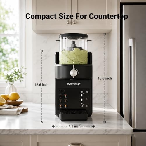 Slushie Machine, Frozen Drink & Soft Serve Ice Cream Maker | No Ice Black+Gray
