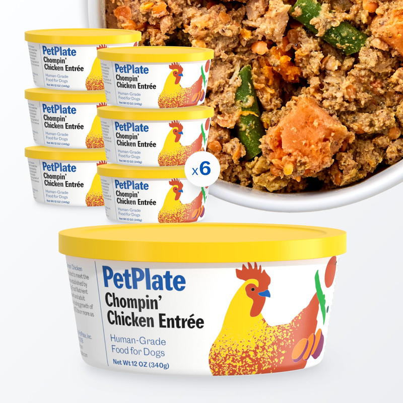 Petplate Human-Grade Fresh Dog Food Chompin Chicken Entre Wet Dog Food For All