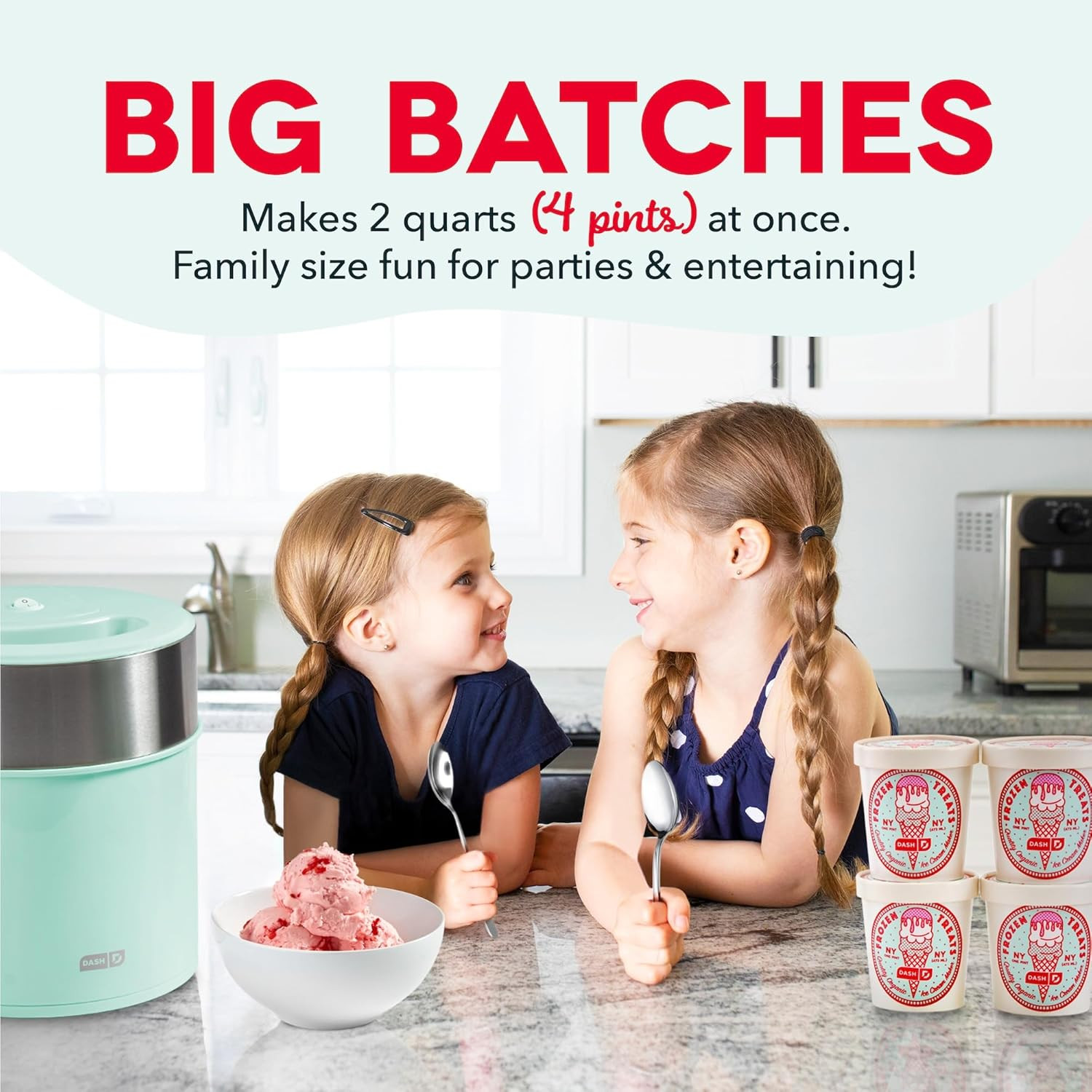 Deluxe Gelato & Ice Cream Maker – Homemade Dessert Maker with One-Touch Churning