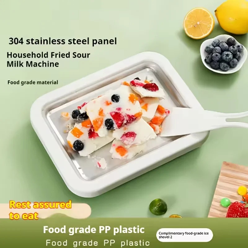 Ice Cream Roll Maker Portable Interactive 304 Stainless Steel DIY Sweet Spot Pan