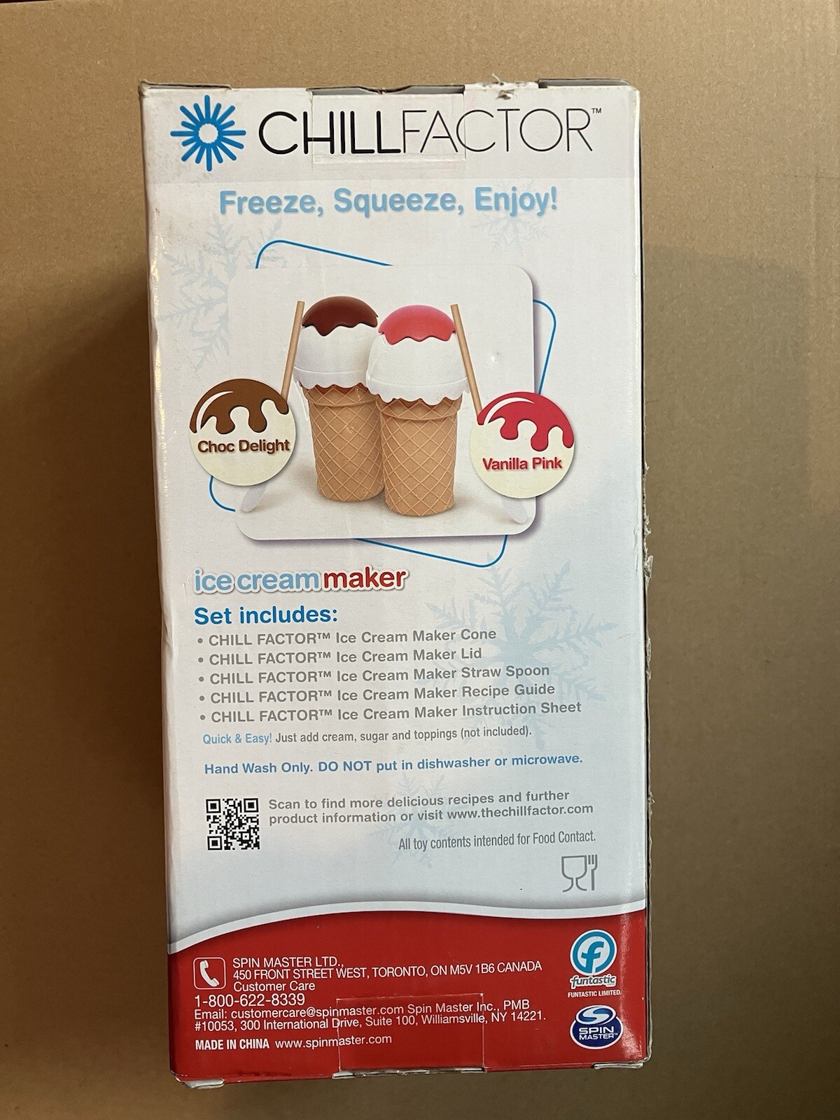 Chill Factor Ice Cream Maker ~ Freeze Squeeze Enjoy