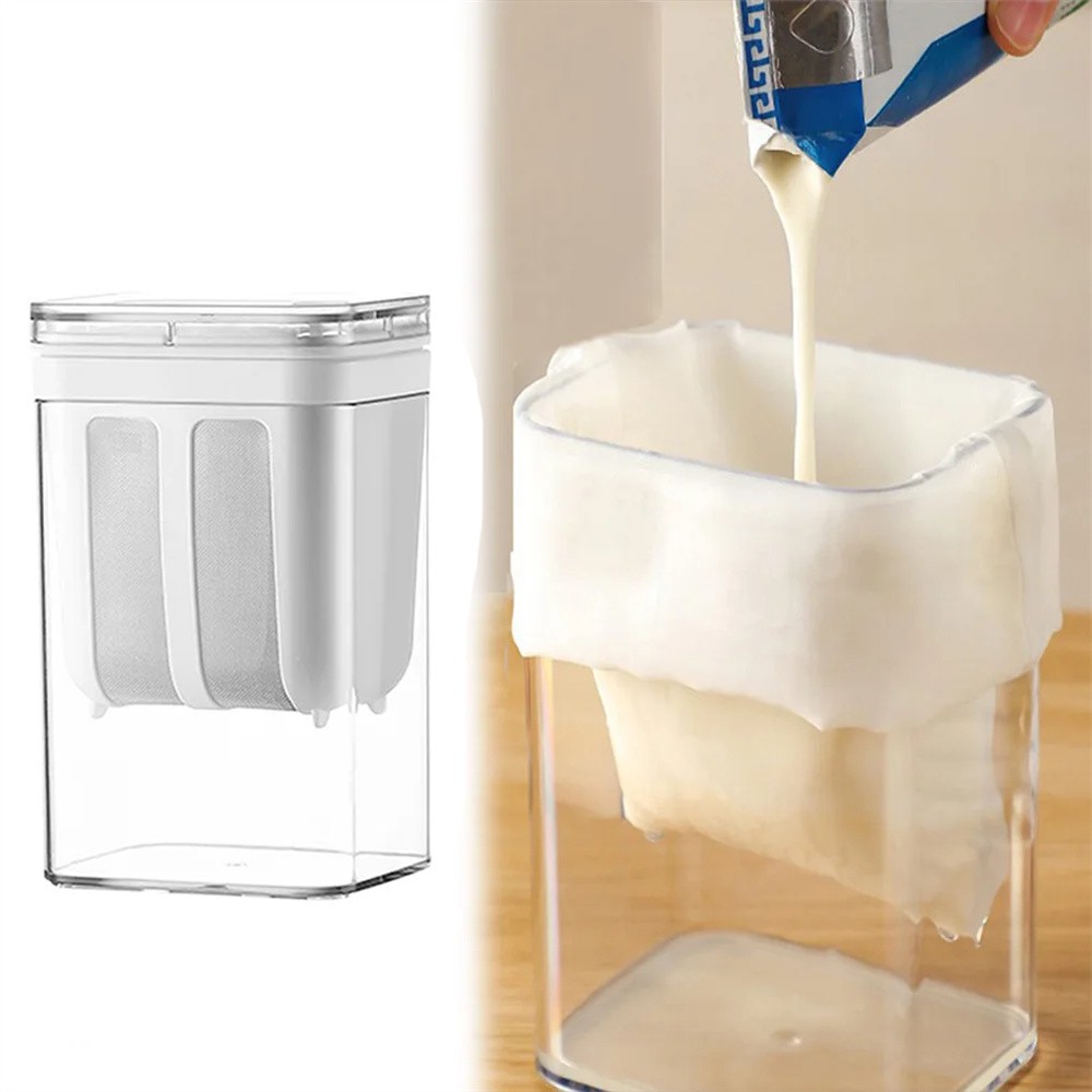 Large Capacity Airtight Storage Jar for Yogurt Strainer & Cereals, Reusable