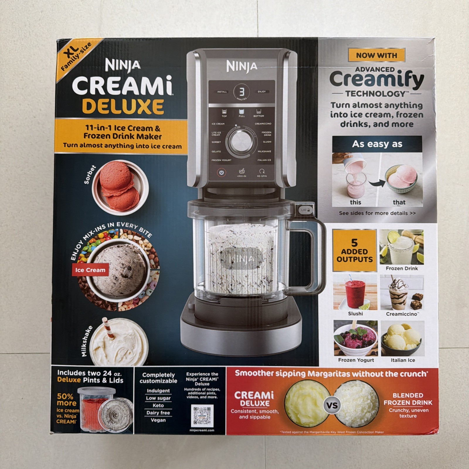 Ninja CREAMi Deluxe 11-in-1 Ice Cream and Frozen Treat Maker – Silver