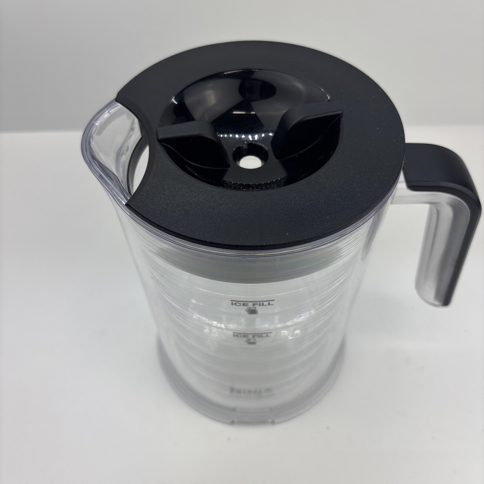 Ninja Over Ice Cream Maker Fill Carafe Pitcher Top Clear Black NC300