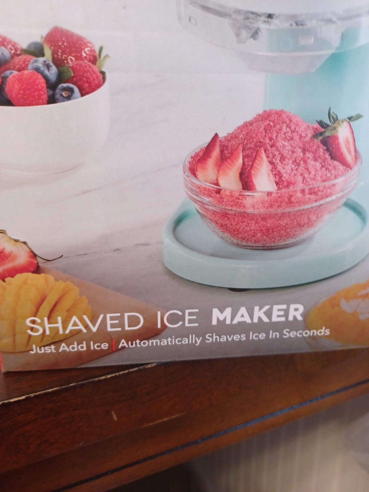 DASH SHAVED ICE MAKER AQUA BLUE STAINLESS STEEL BLADES BRAND NEW IN ORIGINAL…