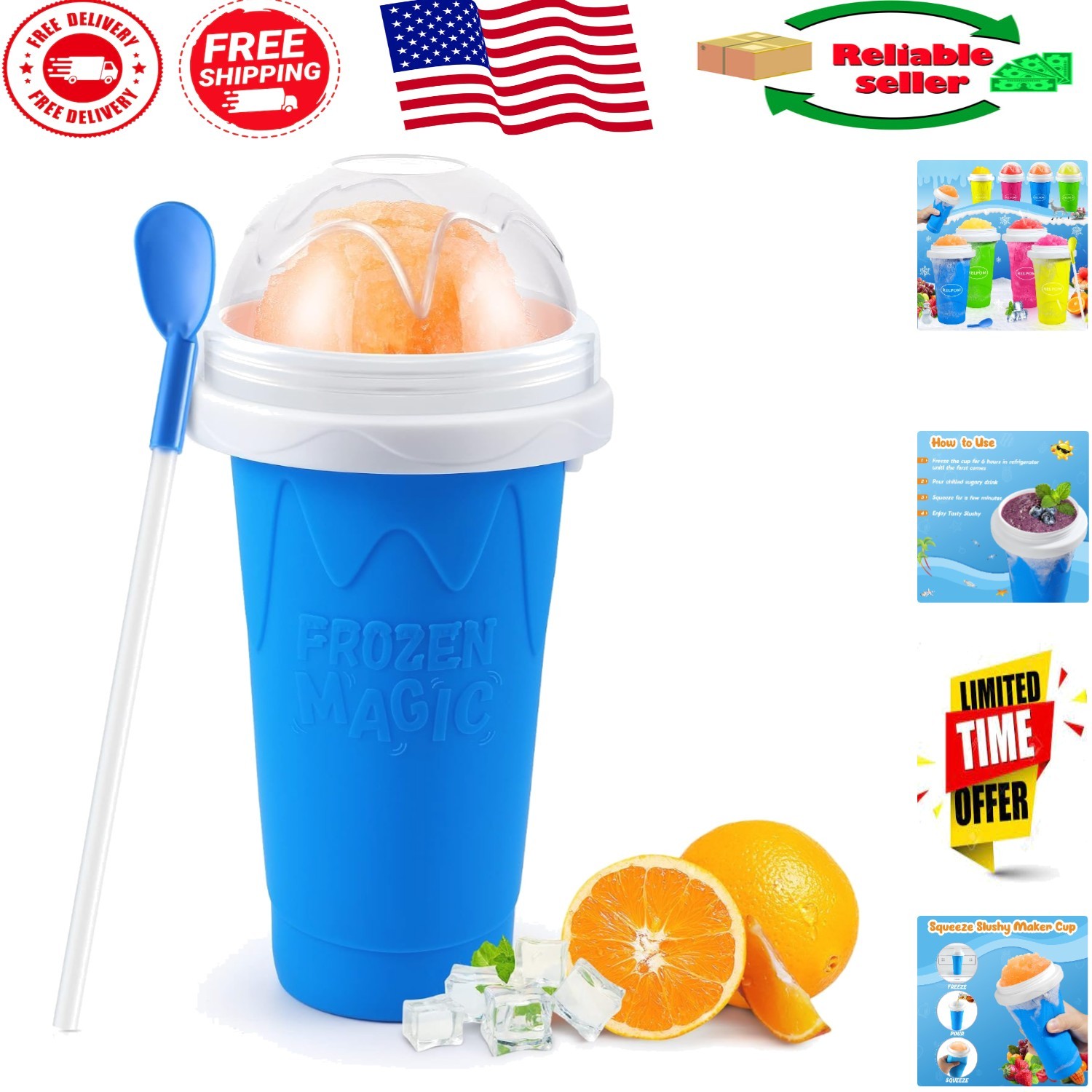 Kids’ Favorite Slushie Making Cup – Transform Drinks into Ice Cream